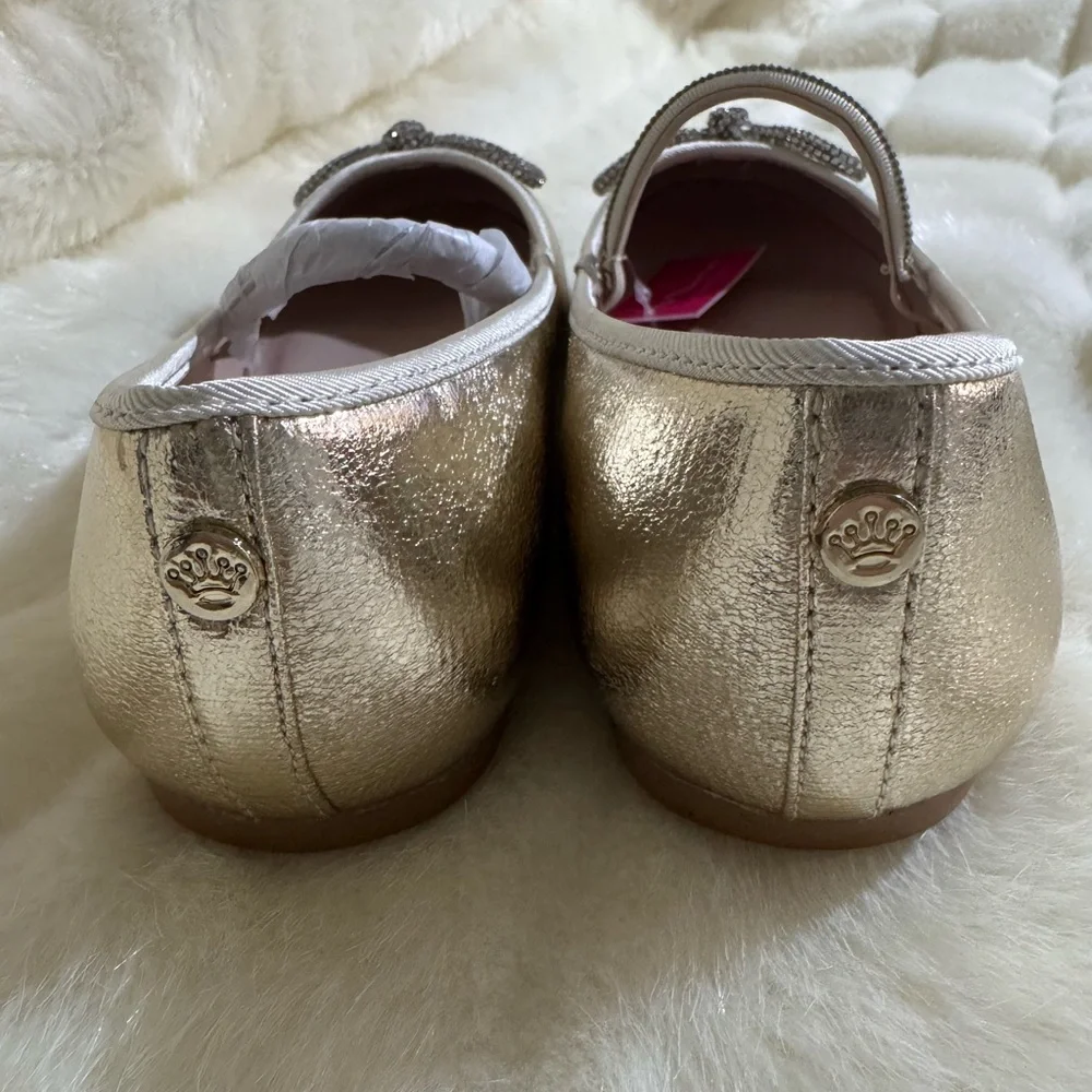 Nina Gold Kids Dress Shoes with Bow NWT